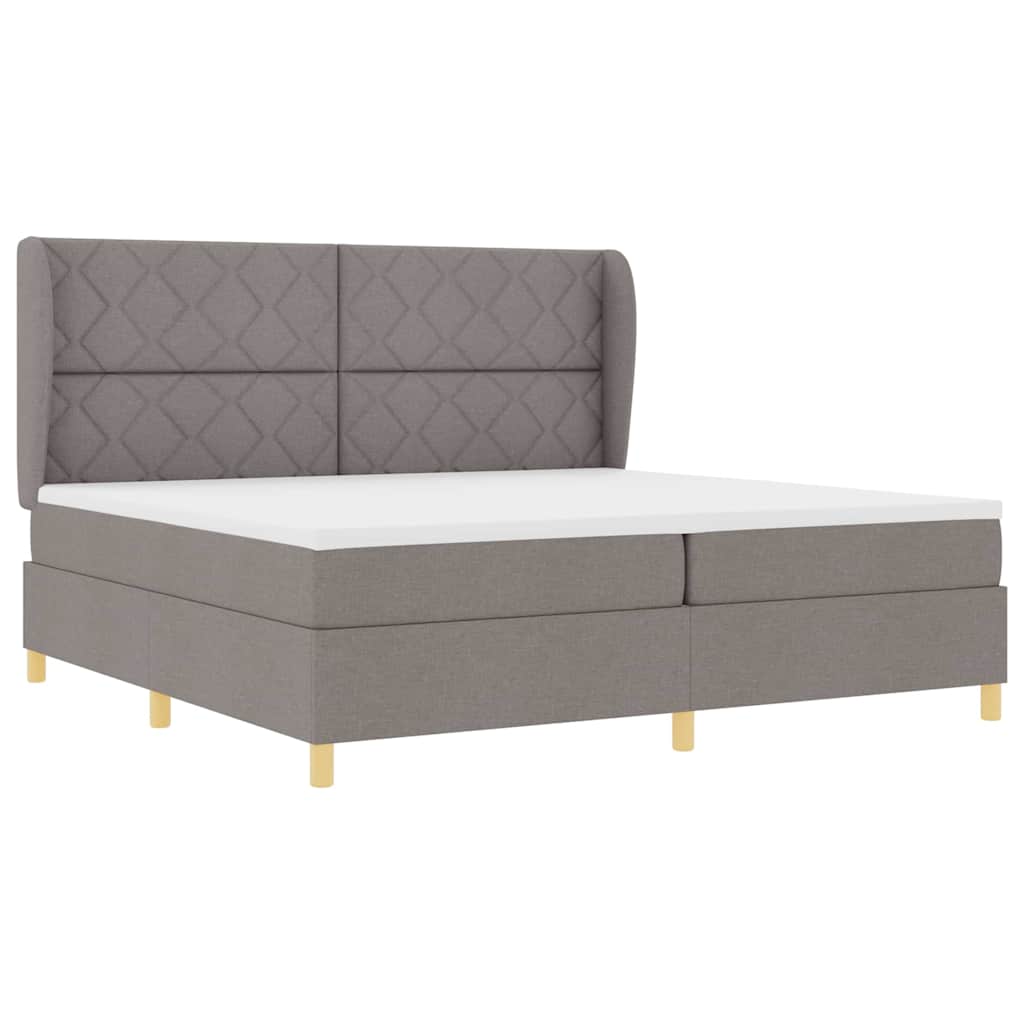Letto con molle e materasso Grigio Scuro 90x190 cm Tessuto
