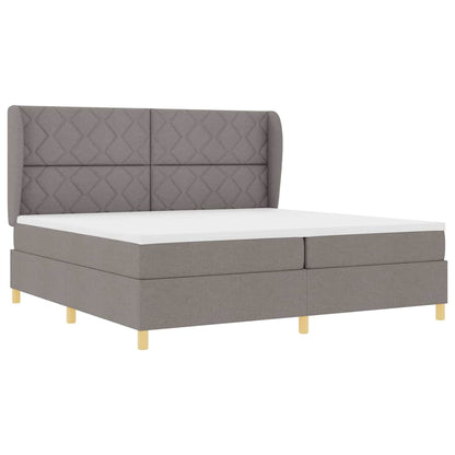 Letto con molle e materasso Grigio Scuro 90x190 cm Tessuto