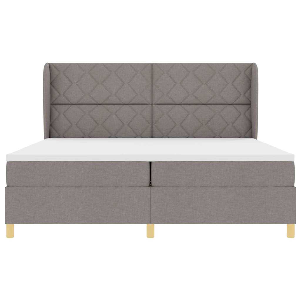 Letto con molle e materasso Grigio Scuro 90x190 cm Tessuto
