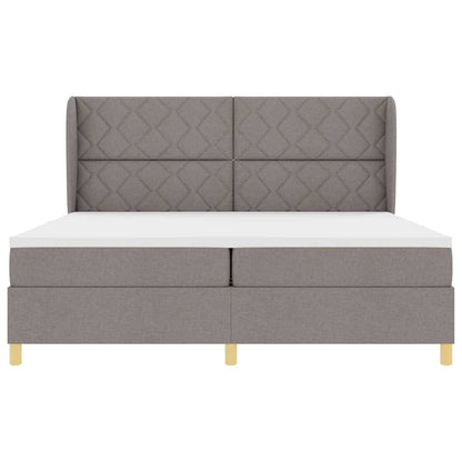 Letto con molle e materasso Grigio Scuro 90x190 cm Tessuto