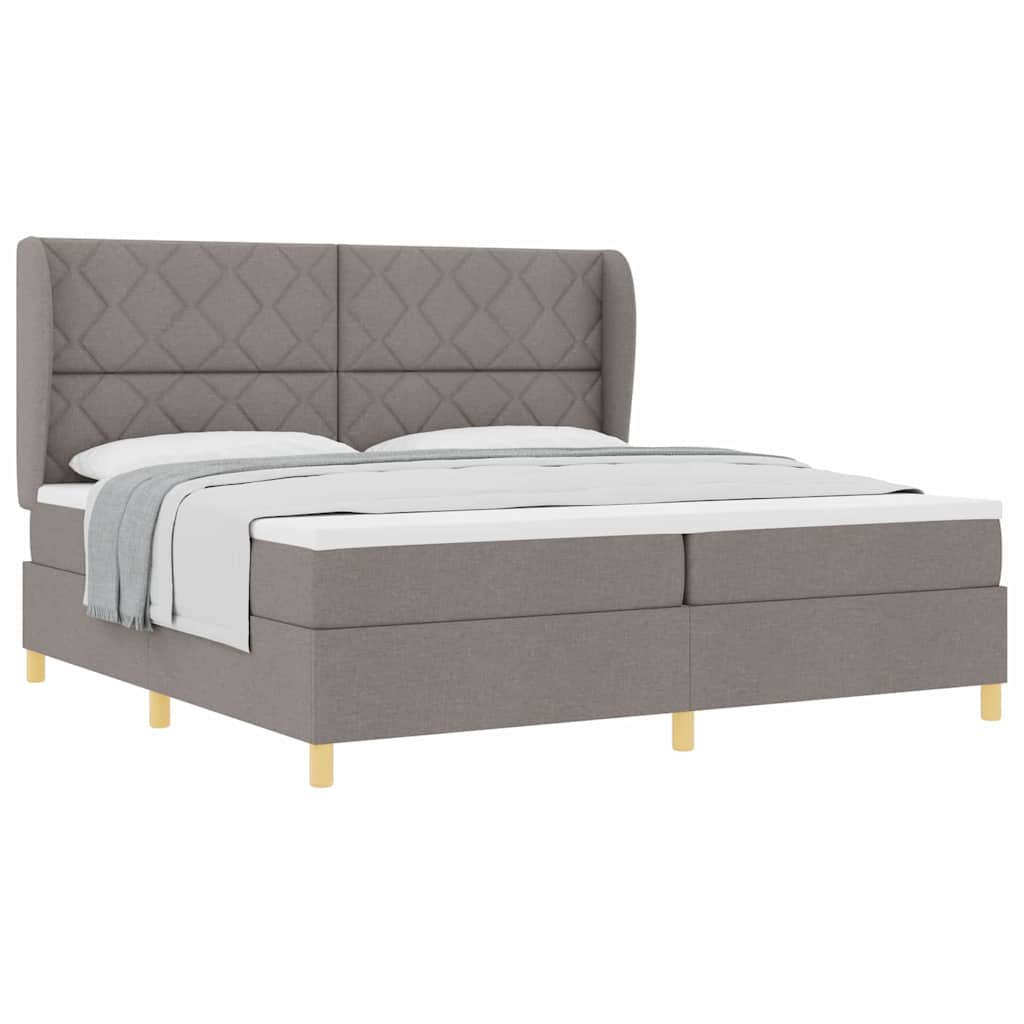 Letto con molle e materasso Grigio Scuro 90x190 cm Tessuto