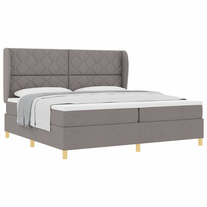 Letto con molle e materasso Grigio Scuro 90x190 cm Tessuto