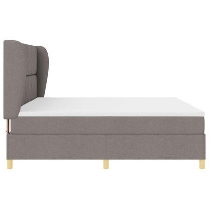 Letto con molle e materasso Grigio Scuro 90x190 cm Tessuto