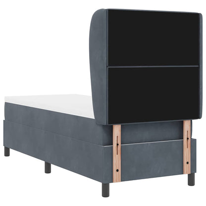 Letto a molle con materasso Grigio scuro 200 x 80 cm Velluto | homemem39