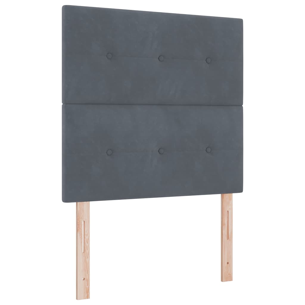 Letto a molle con materasso Grigio scuro 200 x 80 cm Velluto | homemem39