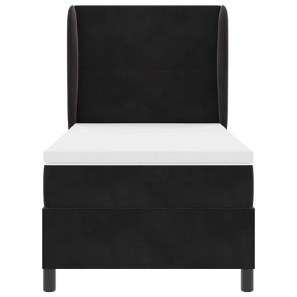 Letto a molle con materasso Nero 200 x 80 cm Velluto | homemem39