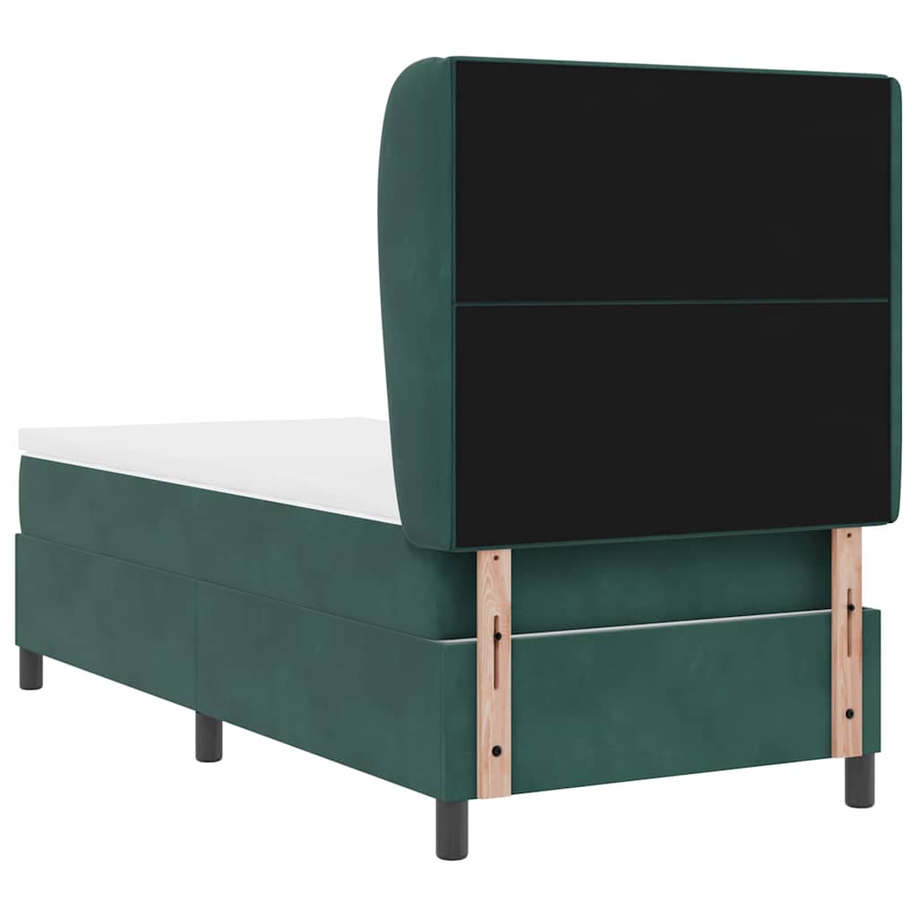 Letto a molle con testiera Verde Scuro 200 x 80 cm Velluto | homemem39