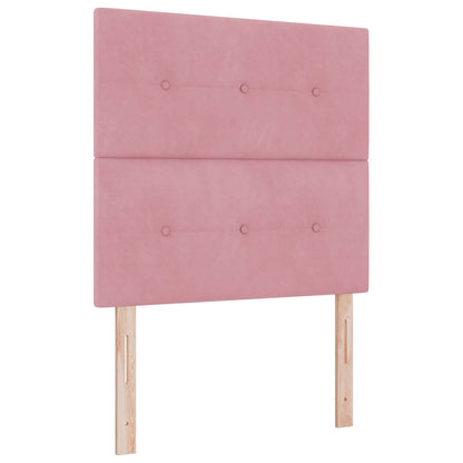 Letto a molle con materasso Rosa 200 x 80 cm Velluto | homemem39