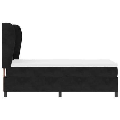 Letto a molle con materasso Nero 190 x 90 cm Velluto | homemem39