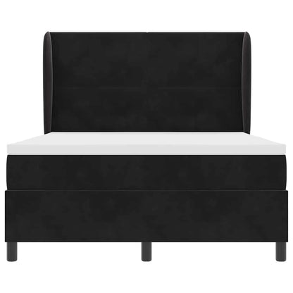 Letto a molle con testiera Nero 190 x 140 cm Velluto | homemem39