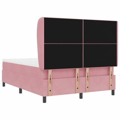 Letto a molle con testiera Rosa 200 x 140 cm Velluto | homemem39