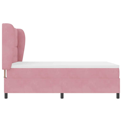 Letto a molle con testiera Rosa 200 x 140 cm Velluto | homemem39