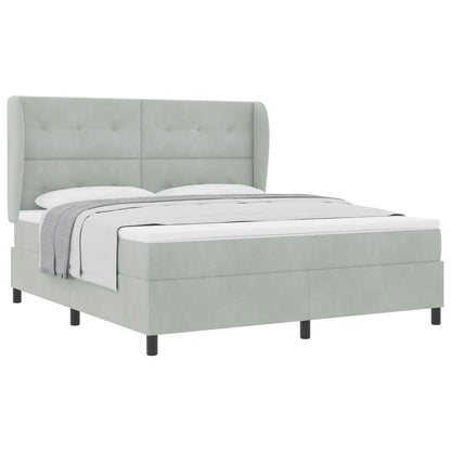 Letto a molle Grigio chiaro 200 x 180 cm Poliestere