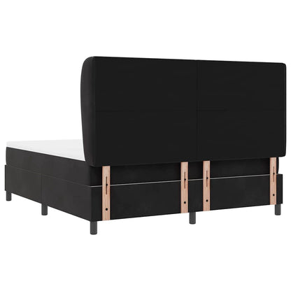 Letto a molle con materasso Nero 200 x 180 cm Poliestere