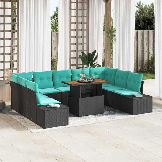 Set Divano da Giardino 10 pz 9-Numero di posti | homemem39
