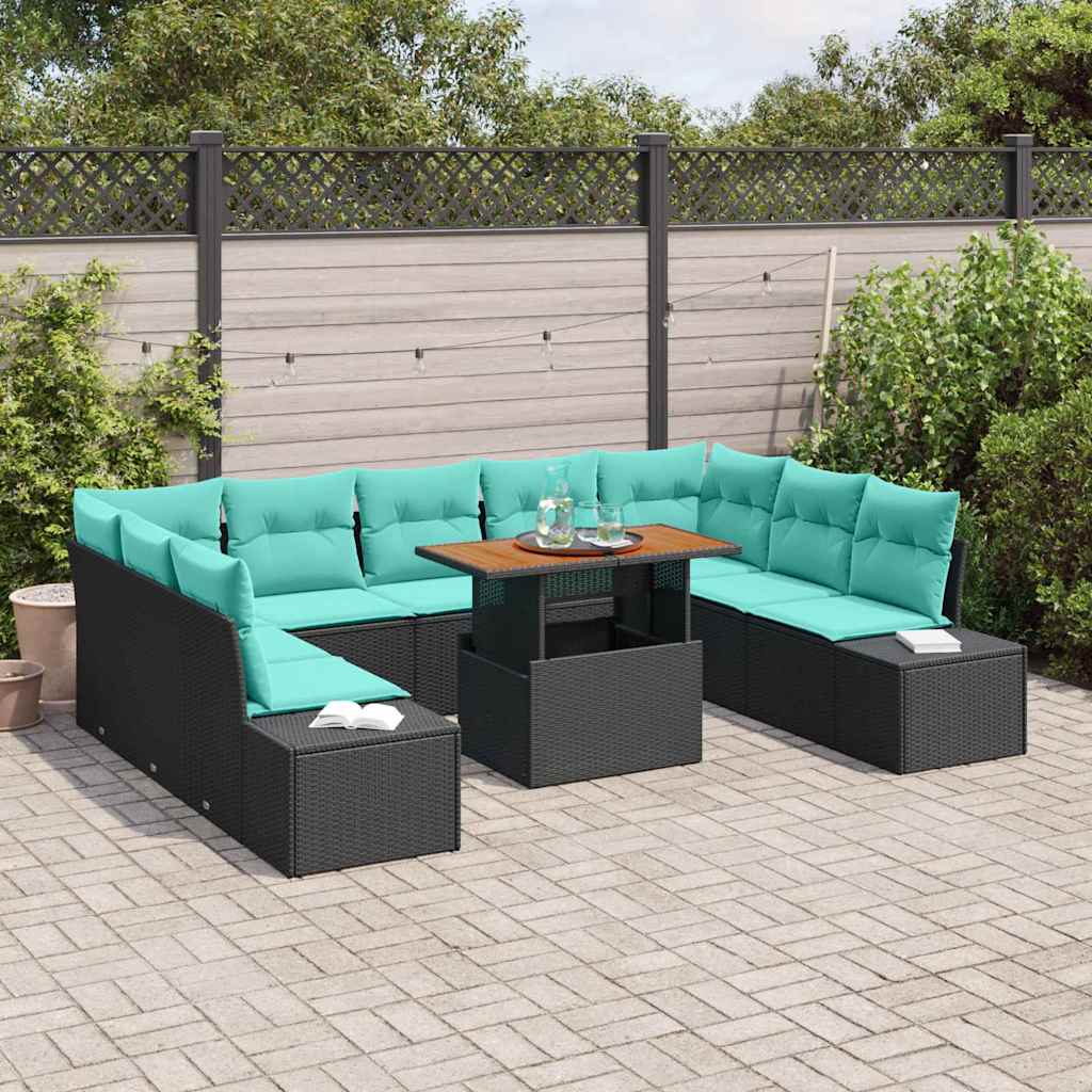 Set Divano da Giardino 10 pz 9-Numero di posti | homemem39
