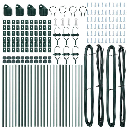 Palo della recinzione 26 pcs Verde 3,2 x 3,2 x 80 cm | homemem39