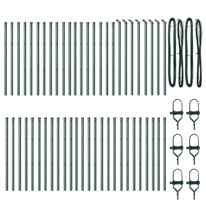 Palo della recinzione 52 pcs Verde 3,2 x 3,2 x 80 cm | homemem39