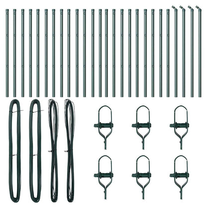 Palo della recinzione 26 pcs Verde 3,2 x 3,2 x 100 cm | homemem39