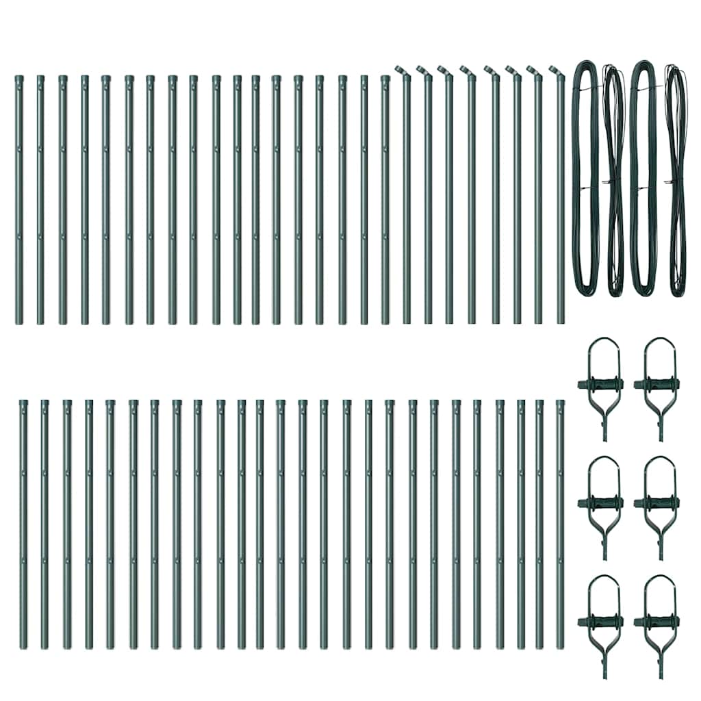 Palo della recinzione 52 pcs Verde 3,2 x 3,2 x 100 cm | homemem39