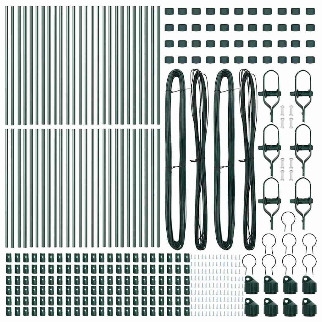 Palo della recinzione 52 pcs Verde 3,2 x 3,2 x 100 cm | homemem39