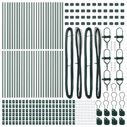 Palo della recinzione 52 pcs Verde 3,2 x 3,2 x 100 cm | homemem39