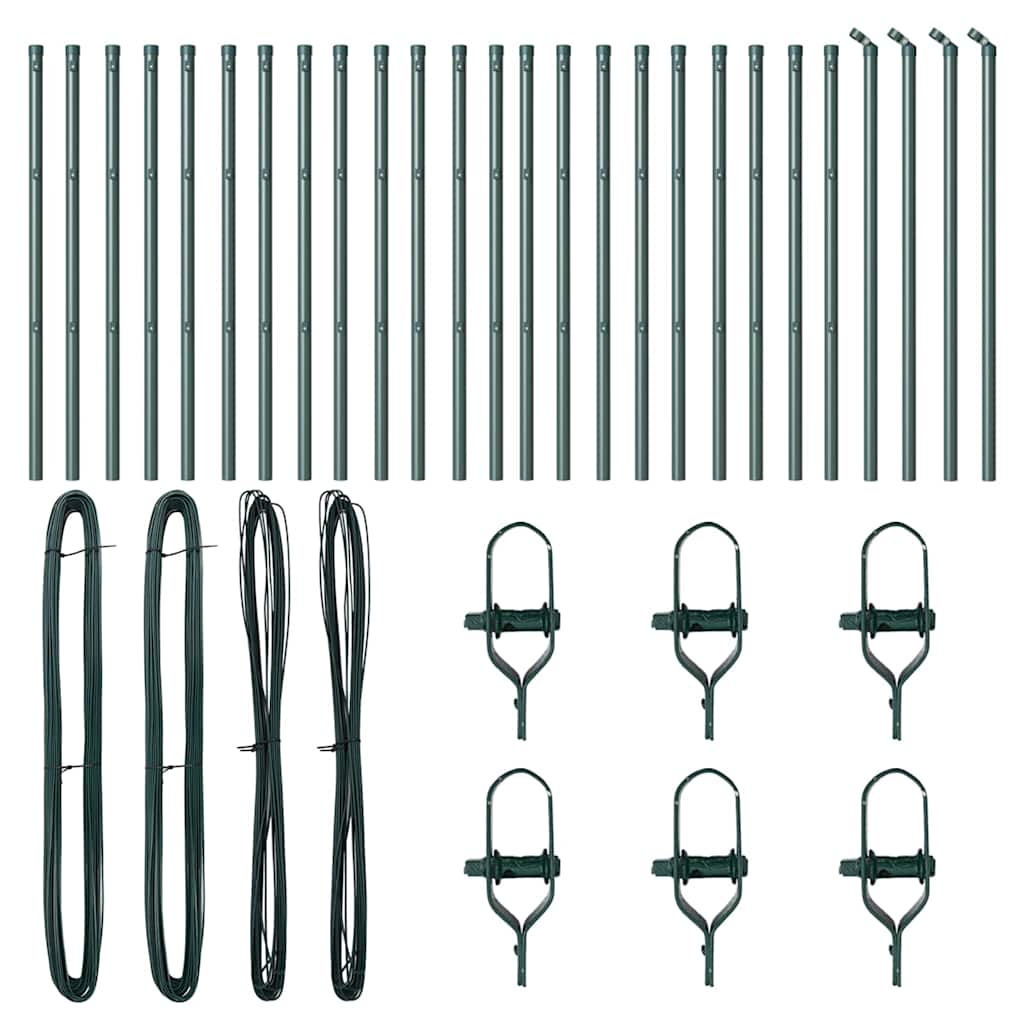 Palo della recinzione 26 pcs Verde 3,2 x 3,2 x 120 cm | homemem39
