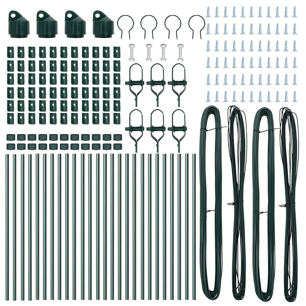 Palo della recinzione 26 pcs Verde 3,2 x 3,2 x 120 cm | homemem39