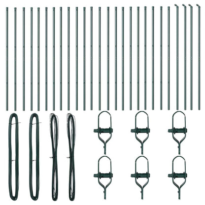 Palo della recinzione 26 pcs Verde 3,2 x 3,2 x 150 cm | homemem39