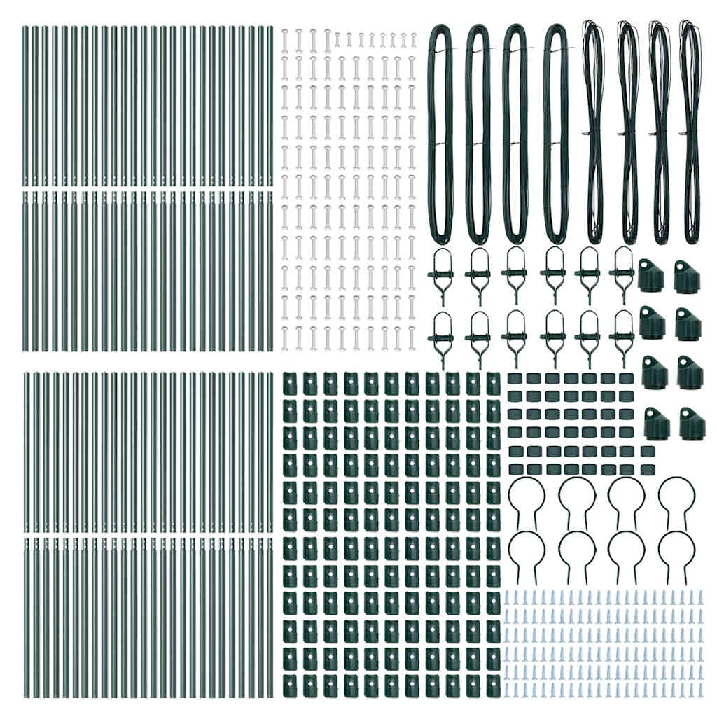 Palo della recinzione 52 pcs Verde 3,2 x 3,2 x 150 cm | homemem39