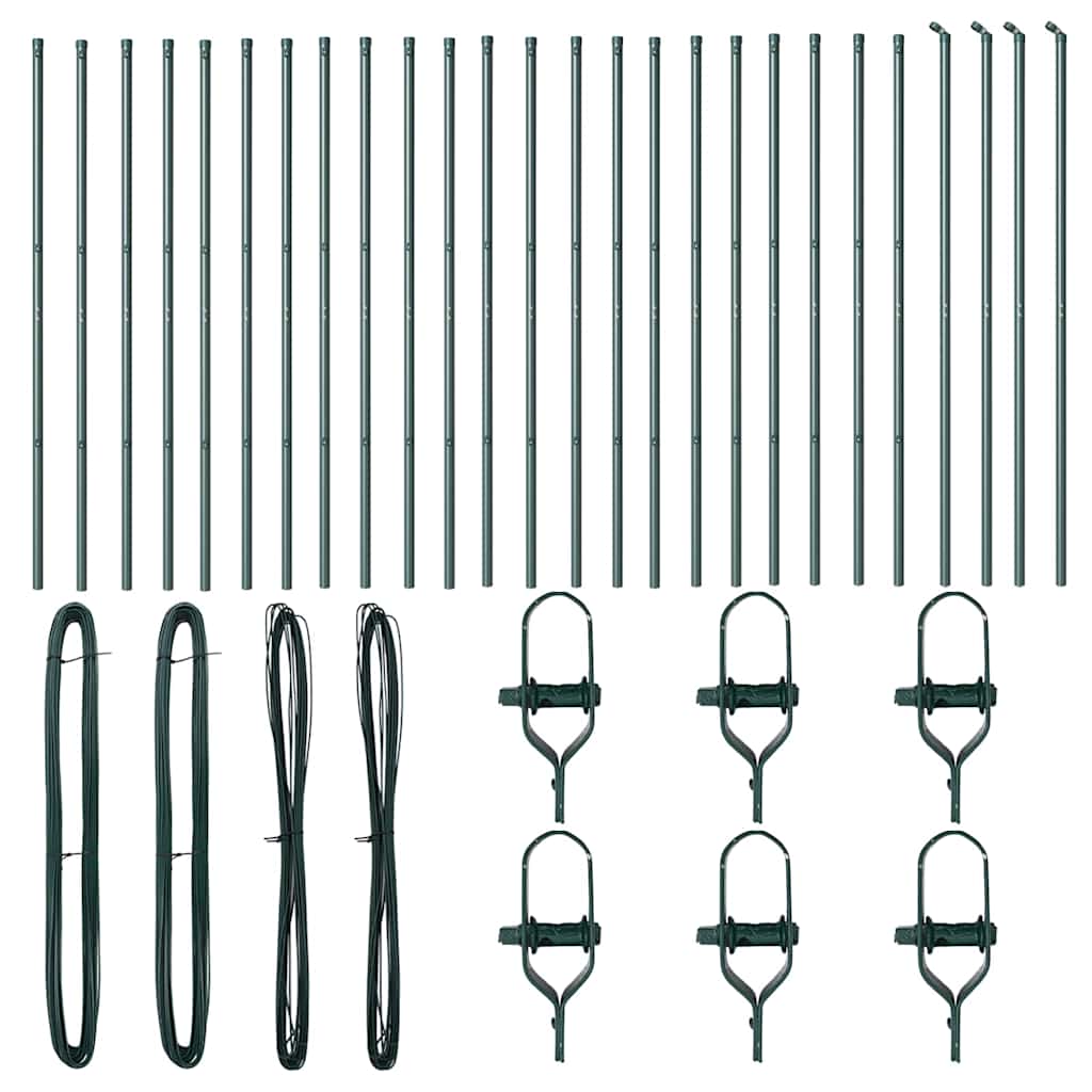 Palo della recinzione 26 pcs Verde 3,2 x 3,2 x 190 cm | homemem39