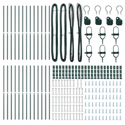 Palo della recinzione 26 pcs Verde 3,2 x 3,2 x 190 cm | homemem39