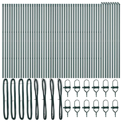 Palo della recinzione 52 pcs Verde 3,2 x 3,2 x 190 cm | homemem39