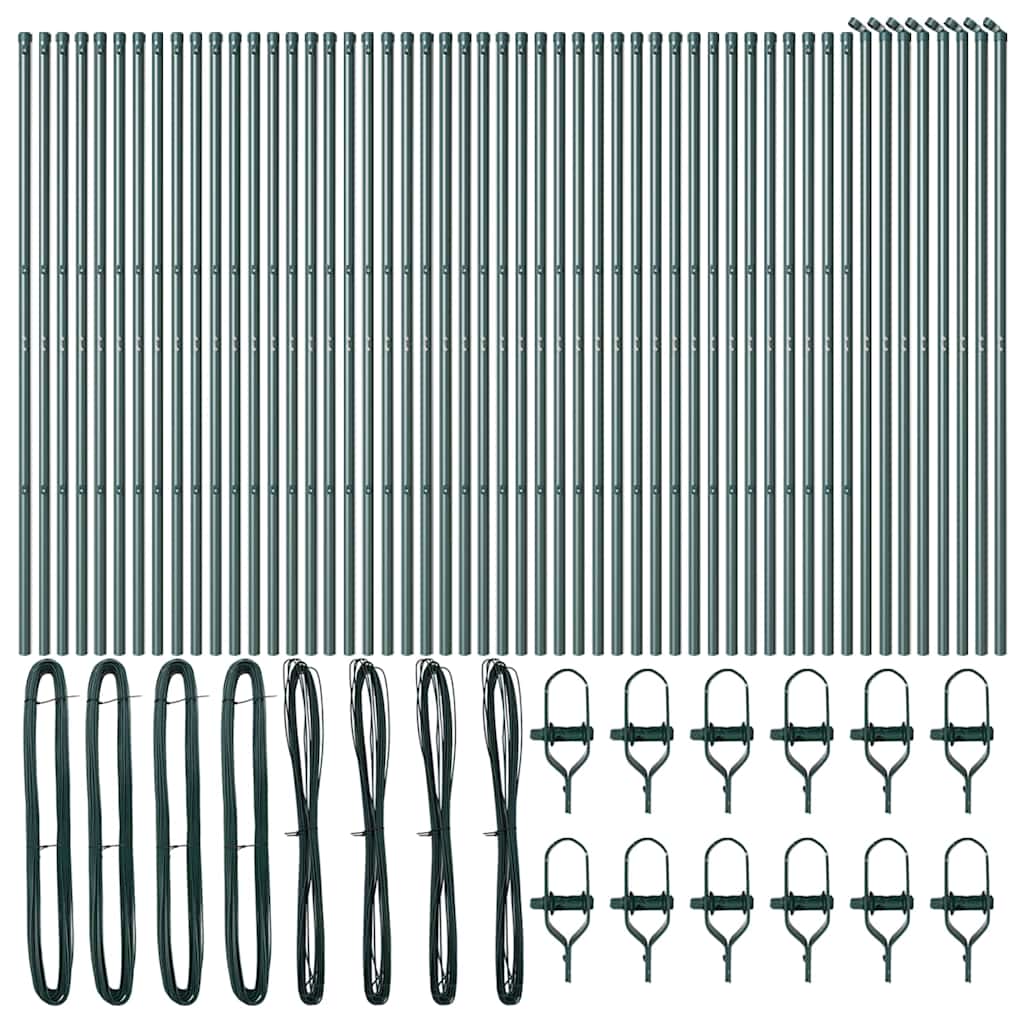 Palo della recinzione 52 pcs Verde 3,2 x 3,2 x 200 cm | homemem39