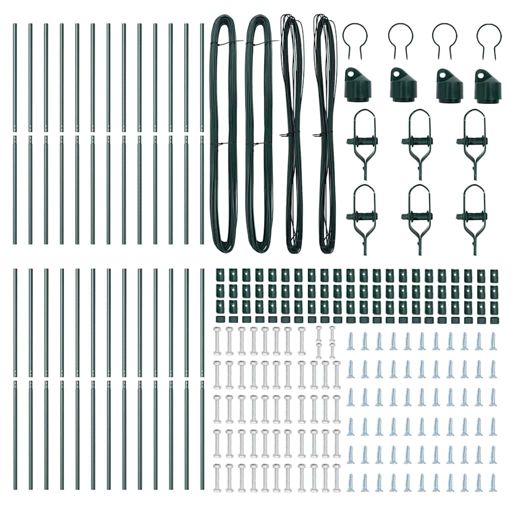 Palo della recinzione 26 pcs Verde 3,2 x 3,2 x 210 cm | homemem39
