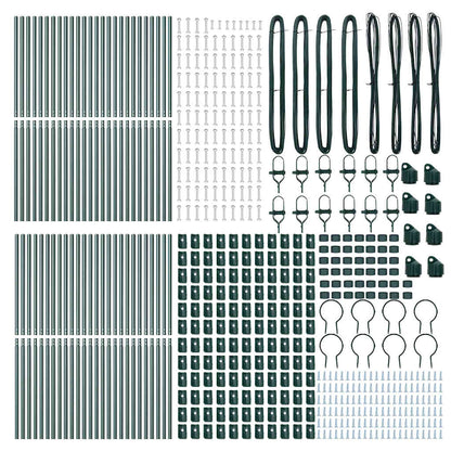 Palo della recinzione 52 pcs Verde 3,2 x 3,2 x 210 cm | homemem39