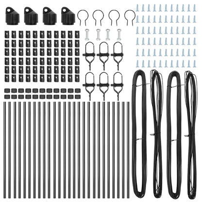 Palo della recinzione 26 pcs Grigio 3,2 x 3,2 x 80 cm | homemem39