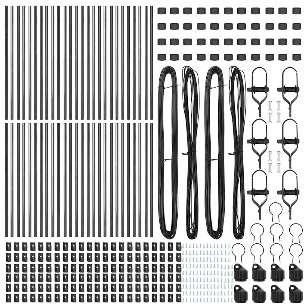 Palo della recinzione 52 pcs Grigio 3,2 x 3,2 x 100 cm | homemem39