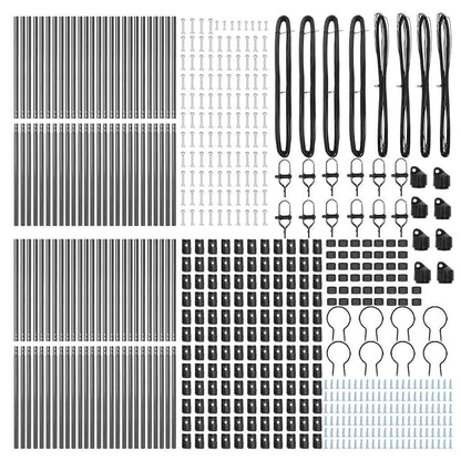 Palo della recinzione 52 pcs Grigio 3,2 x 3,2 x 190 cm | homemem39