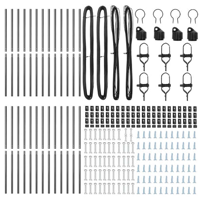 Palo della recinzione 26 pcs Grigio 3,2 x 3,2 x 210 cm | homemem39