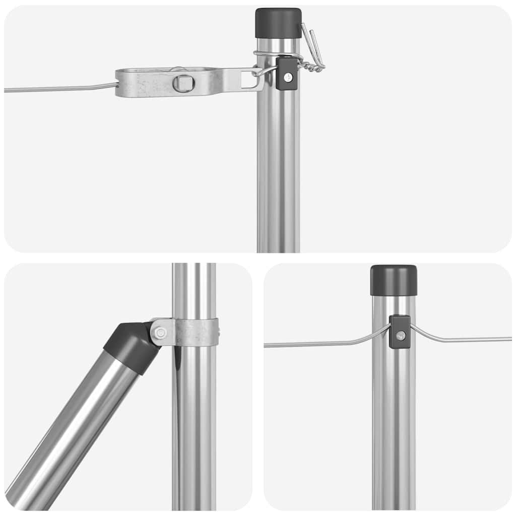 Palo della recinzione 52 pcs Grigio 3,2 x 3,2 x 120 cm | homemem39
