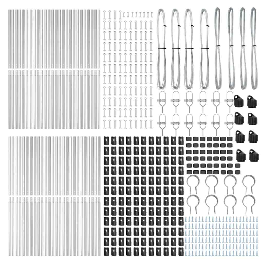 Palo della recinzione 52 pcs Grigio 3,2 x 3,2 x 170 cm | homemem39