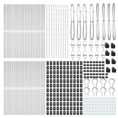 Palo della recinzione 52 pcs Grigio 3,2 x 3,2 x 210 cm | homemem39