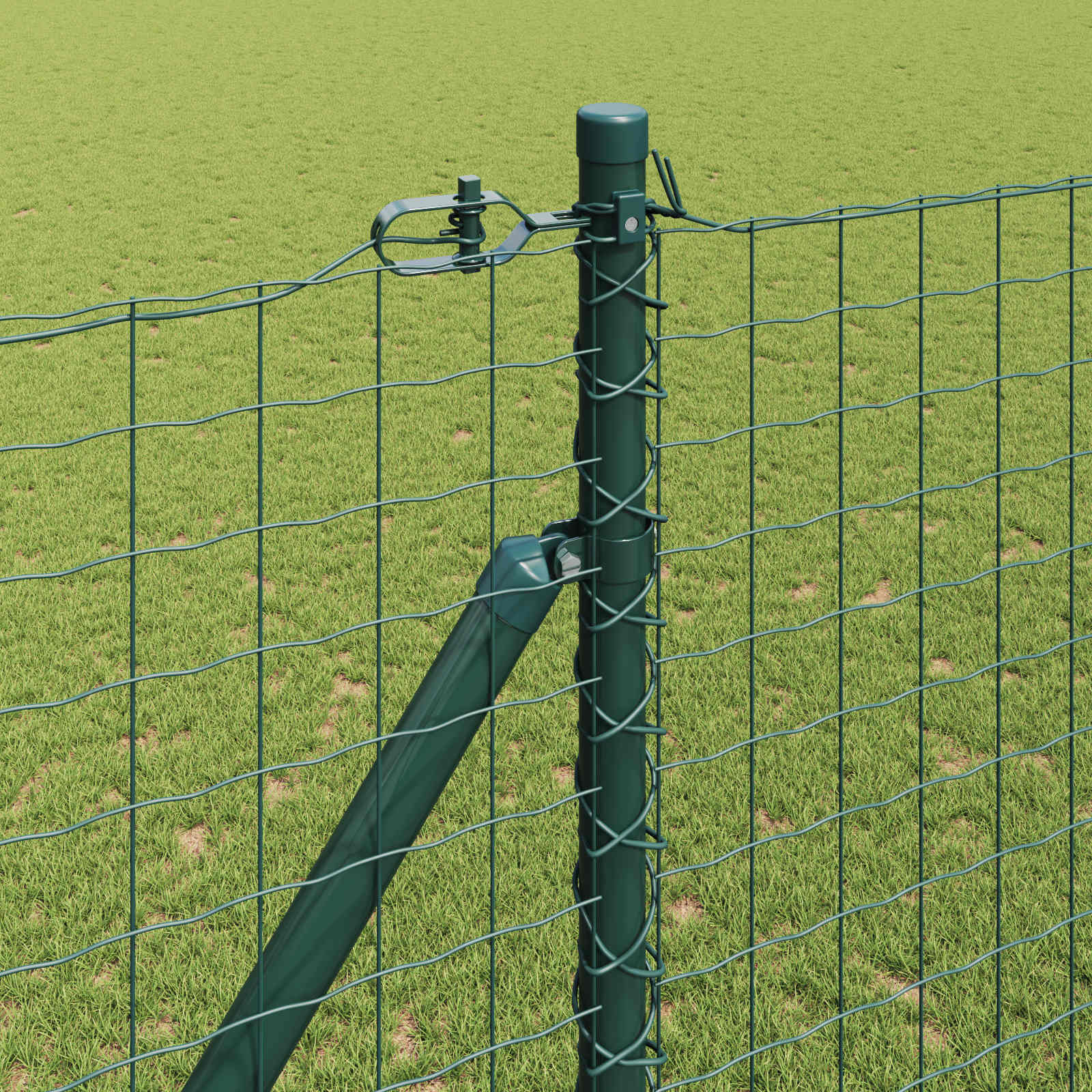 Palo da recinzione con picchetto a terra 26 pz Verde | homemem39