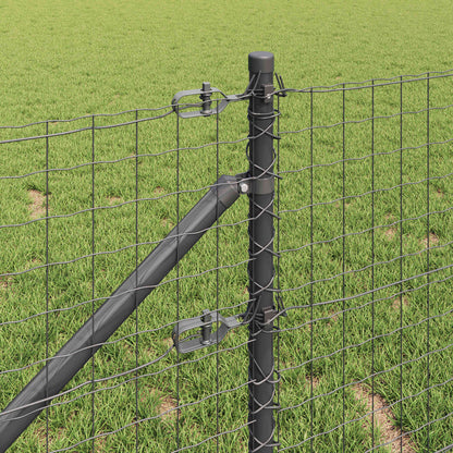 Palo da recinzione con picchetto a terra 26 pz Grigio