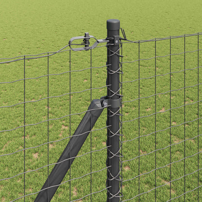 Palo da recinzione con picchetto a terra 52 pz Grigio | homemem39
