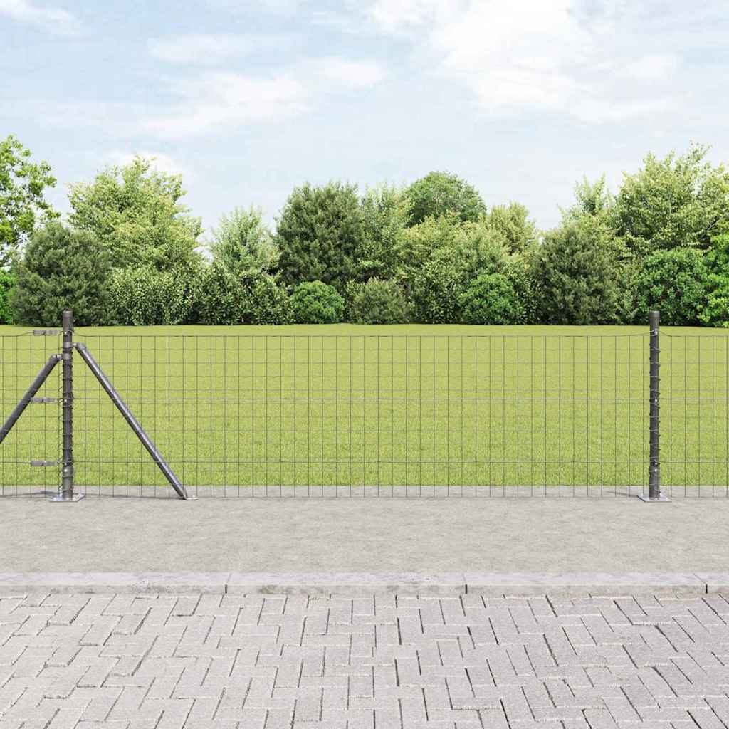 Palo per recinzione con base in cemento 52 pz Grigio | homemem39