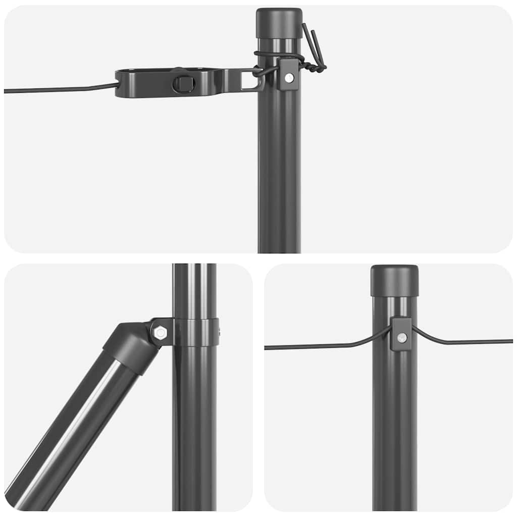 Palo per recinzione con base in cemento 26 pz Grigio | homemem39