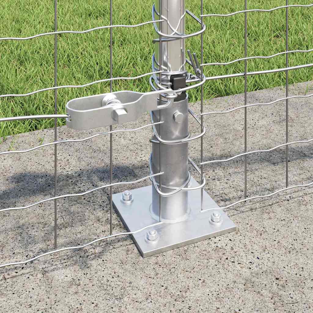 Palo per recinzione con base in cemento 26 pz Argento | homemem39