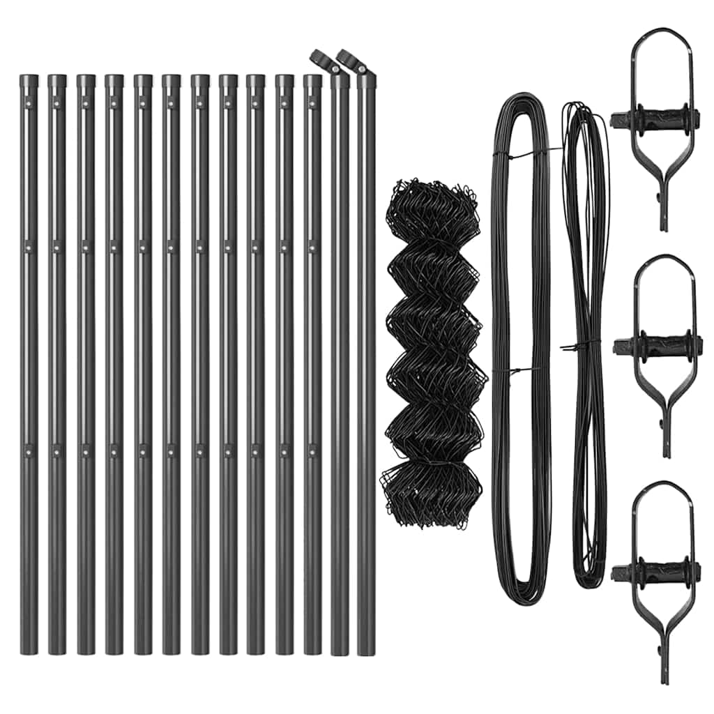 Palo della recinzione Grigio 25 x 0,4 m (rete 40 x 40 mm)